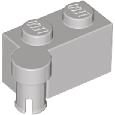 light gray hinge brick 1 x 4 swivel top