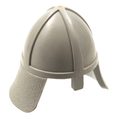 light gray minifigure headgear helmet castle with neck protector