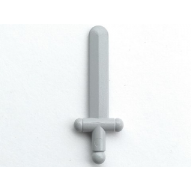 light gray minifigure weapon sword shortsword - polished rigid abs
