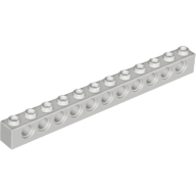 light gray technic brick 1 x 12 with holes