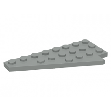 light gray wedge plate 8 x 4 wing left
