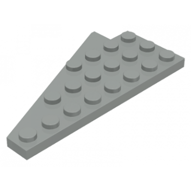 light gray wedge plate 8 x 4 wing right without underside stud notch