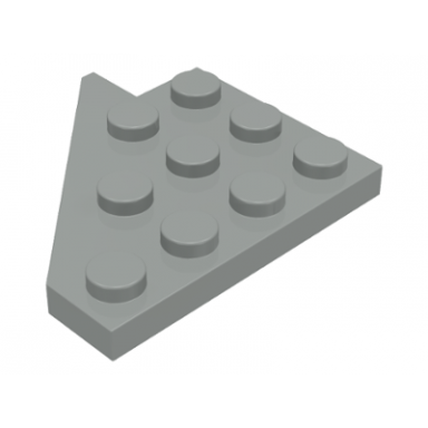 light gray wedge plate 4 x 4 wing right