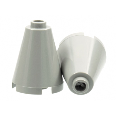 light gray cone 2 x 2 x 2 - blocked open stud