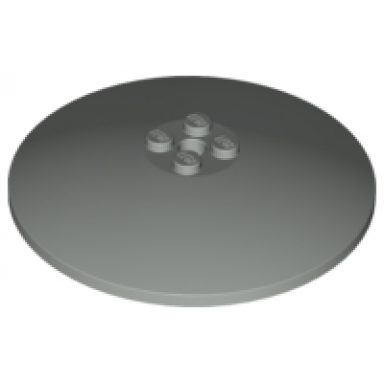 light gray dish 8 x 8 inverted radar - solid studs