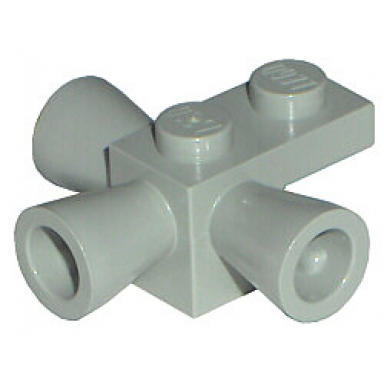 light gray brick modified 1 x 1 with 3 loudspeakers space positioning rockets