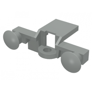 light gray train buffer beam