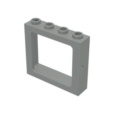 light gray window 1 x 4 x 3 train - hollow studs