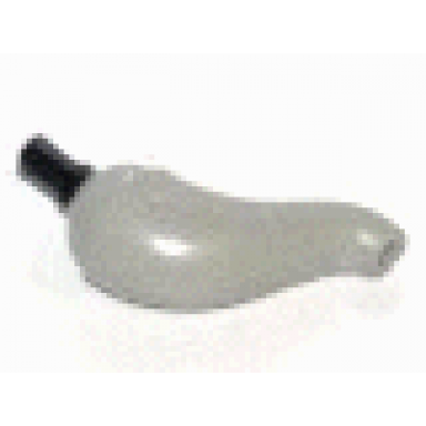 light gray dinosaur tail neck base section s-curve with black technic pin