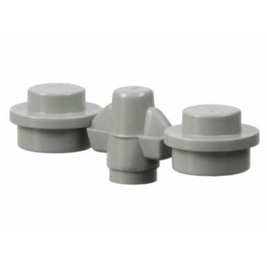 light gray plate round 1 x 1 2 on sprue