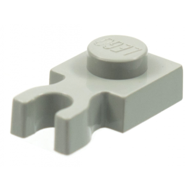 light gray plate modified 1 x 1 with u clip thick vertical grip