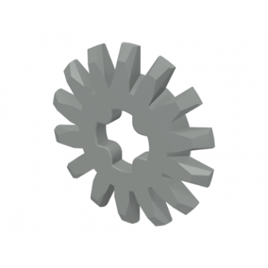 light gray technic gear 14 tooth bevel thin