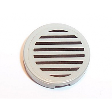 light gray tile round 2 x 2 with black stripes on light gray background pattern sticker - set 5542