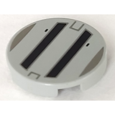 light gray tile round 2 x 2 with sw sith infiltrator pattern