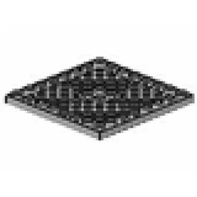 light gray plate modified 8 x 8 with grille