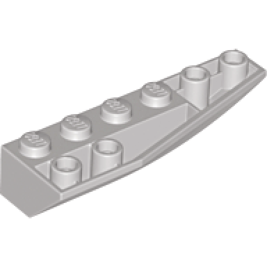 light gray wedge 6 x 2 inverted right