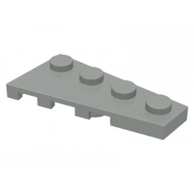 light gray wedge plate 4 x 2 right