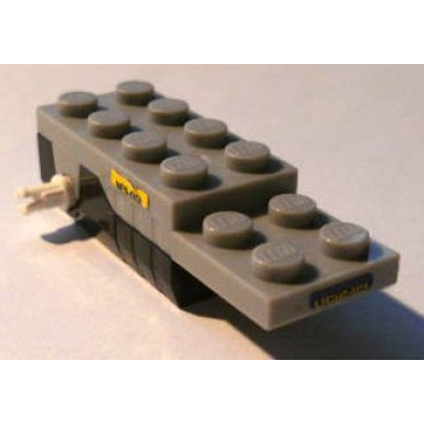 light gray pullback motor 6 x 2 x 1 1 3 with black base and white wheels holder pins motor 1 with lr52-89 on front back nes-001 on sides pattern stickers - set 4299