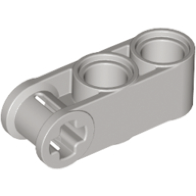 light gray technic axle and pin connector perpendicular 3l with 2 pin holes