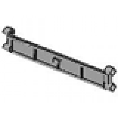 light gray garage roller door end section with handle