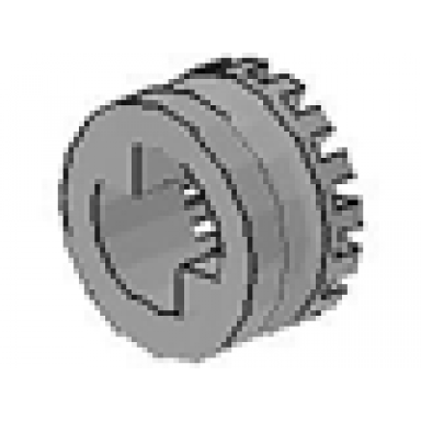 light gray technic bush 1 2 toothed two interior ridges