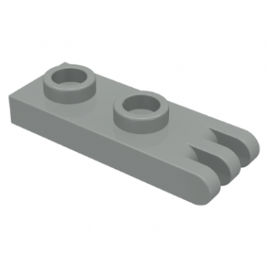 light gray hinge plate 1 x 2 with 3 fingers on end undetermined type