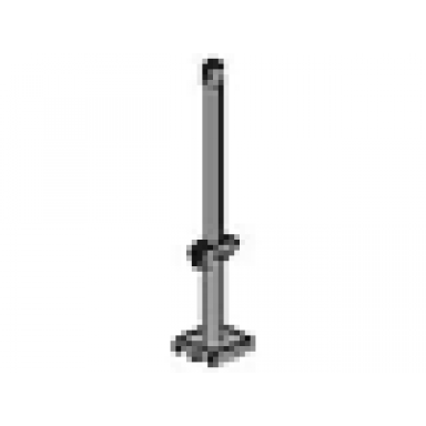 light gray boat mast 2 x 2 x 9 2 3 bar with slot on top and 2 finger hinge on two sides
