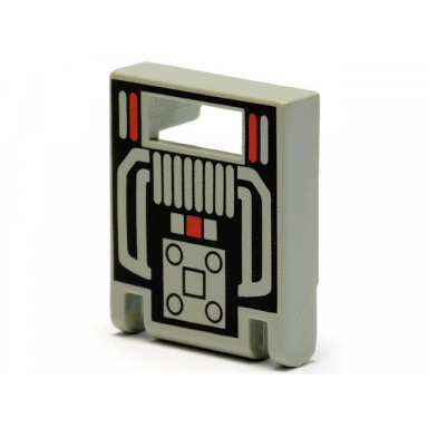 light gray container box 2 x 2 x 2 door with slot with m:tron pattern