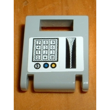 light gray container box 2 x 2 x 2 door with slot with keypad and card swipe pattern sticker - set 1376