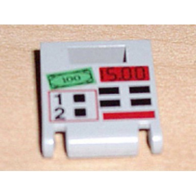 light gray container box 2 x 2 x 2 door with slot with atm pattern