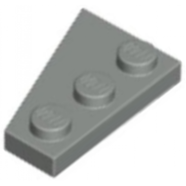 light gray wedge plate 3 x 2 right
