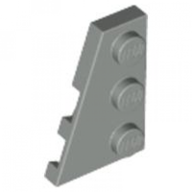 light gray wedge plate 3 x 2 left