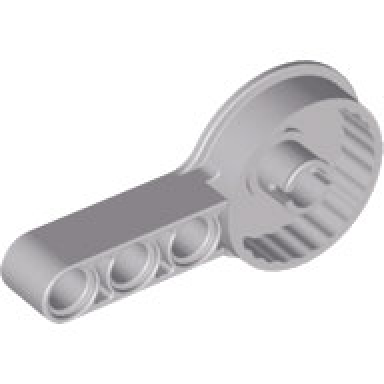 light gray technic rotation joint disk with large pin and 3l liftarm thick