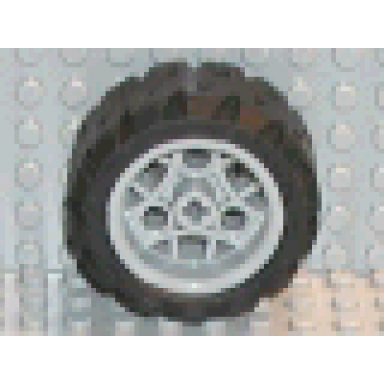wheel 30.4mm d x 20mm with 3 pin holes with black tire 43.2 x 22 h 44292 44308
