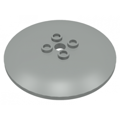 light gray dish 6 x 6 inverted radar - hollow studs