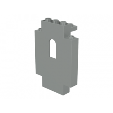 light gray panel 2 x 5 x 6 wall with window