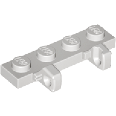 light gray hinge plate 1 x 4 locking dual 1 finger on side