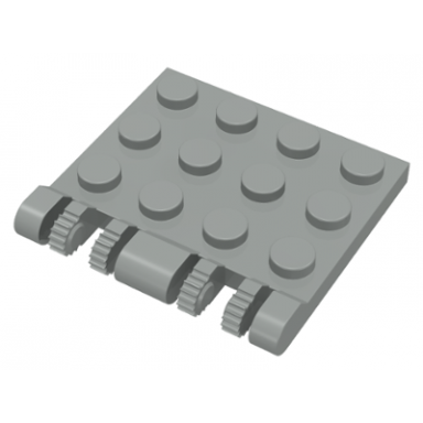light gray hinge plate 3 x 4 locking dual 2 fingers