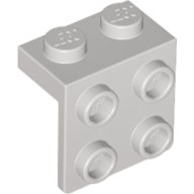 light gray bracket 1 x 2 - 2 x 2
