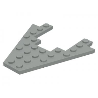 light gray wedge plate 8 x 8 with 4 x 4 cutout