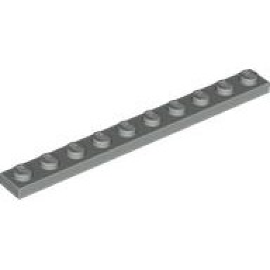 light gray plate 1 x 10
