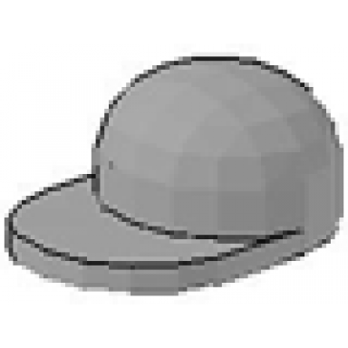 light gray minifigure headgear cap - long flat bill