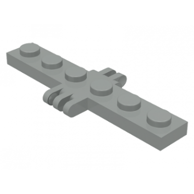 light gray hinge plate 1 x 6 with 2 and 3 fingers on sides