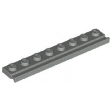 light gray plate modified 1 x 8 with door rail