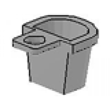 light gray minifigure container d-basket