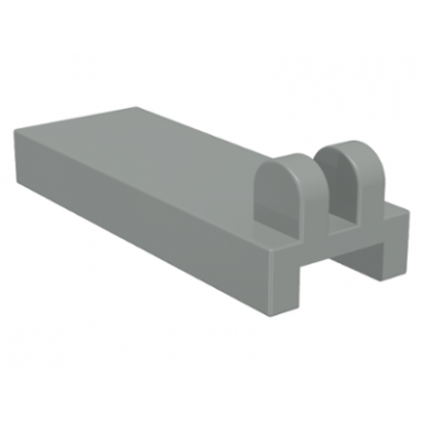 light gray hinge tile 1 x 2 1 2 with 2 fingers on top