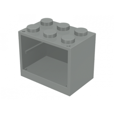 light gray container cupboard 2 x 3 x 2 - solid studs