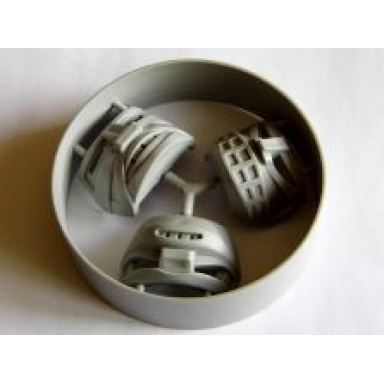 light gray sports hockey masks on sprue - masks 5 6 7
