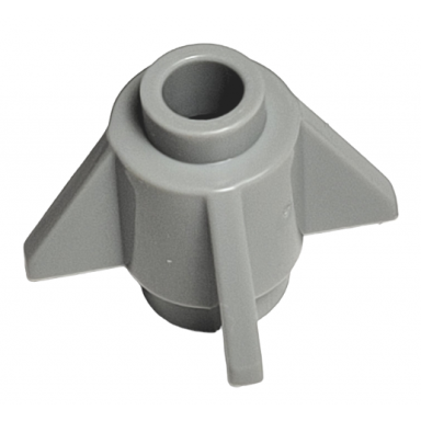 light gray brick round 1 x 1 with fins