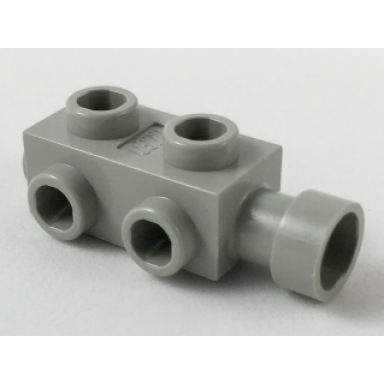 light gray brick modified 1 x 2 x 2 3 with studs on sides and extended stud receptacle